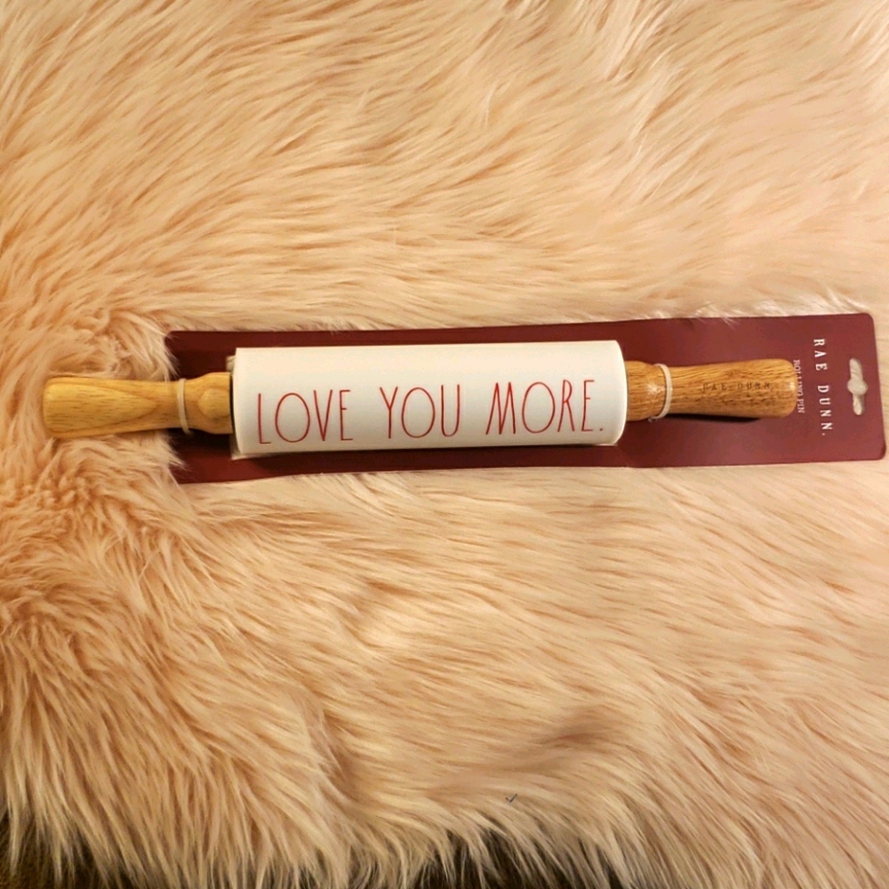 Rae Dunn Valentine's "LOVE YOU MORE" Rolling Pin